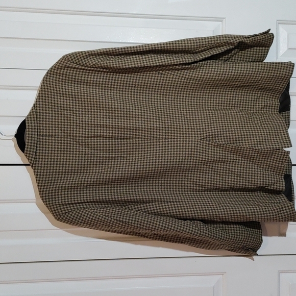 Burberrys Vintage 1970s 1980s brown gingham tailored sport coat 100% Pure Wool - Picture 3 of 17